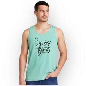 Baylor University Mens L Teal ComfortWash Sic Em Bears NCAA Tank Top NWT